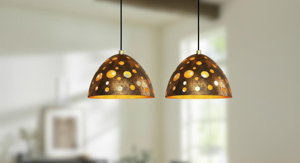 Antique Bronze Pendant Dome Light,Copper Dome Pendant Light, Kitchen Island Lighting,Farmhouse Ceiling Lamp Fixture,Moroccan Artisan Fixture
