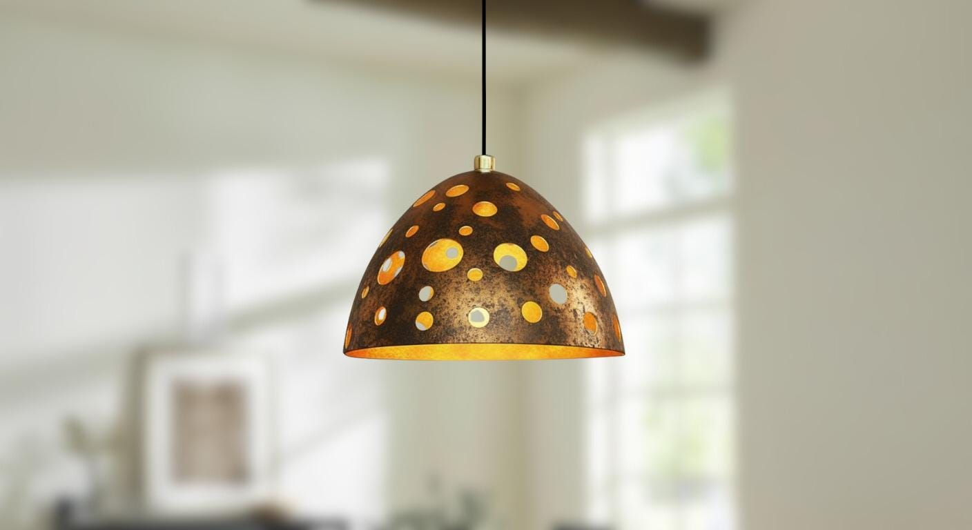 Antique Bronze Pendant Dome Light,Copper Dome Pendant Light, Kitchen Island Lighting,Farmhouse Ceiling Lamp Fixture,Moroccan Artisan Fixture