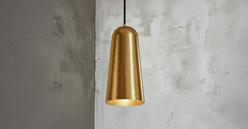 Modern Hammered Brass and Copper Pendant Lamps | Handcrafted Ceiling Lights for Living |Room Dining Area or Kitchen Decor |Rustic Farmhouse