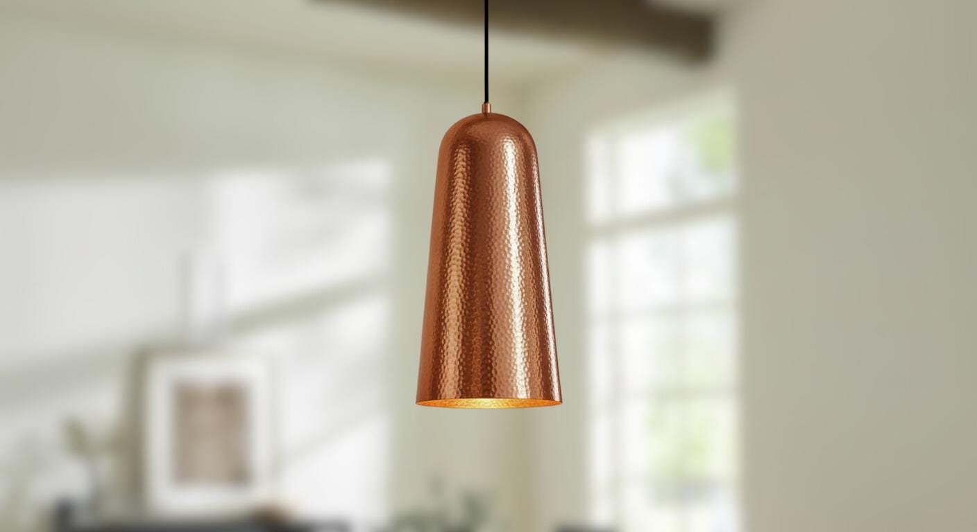 Set of 3 Handmade Copper Pendant Light, Aged Industrial Lighting Fixture,Handmade Dome Ceiling Lamp for Rustic Farmhouse Kitchen Island