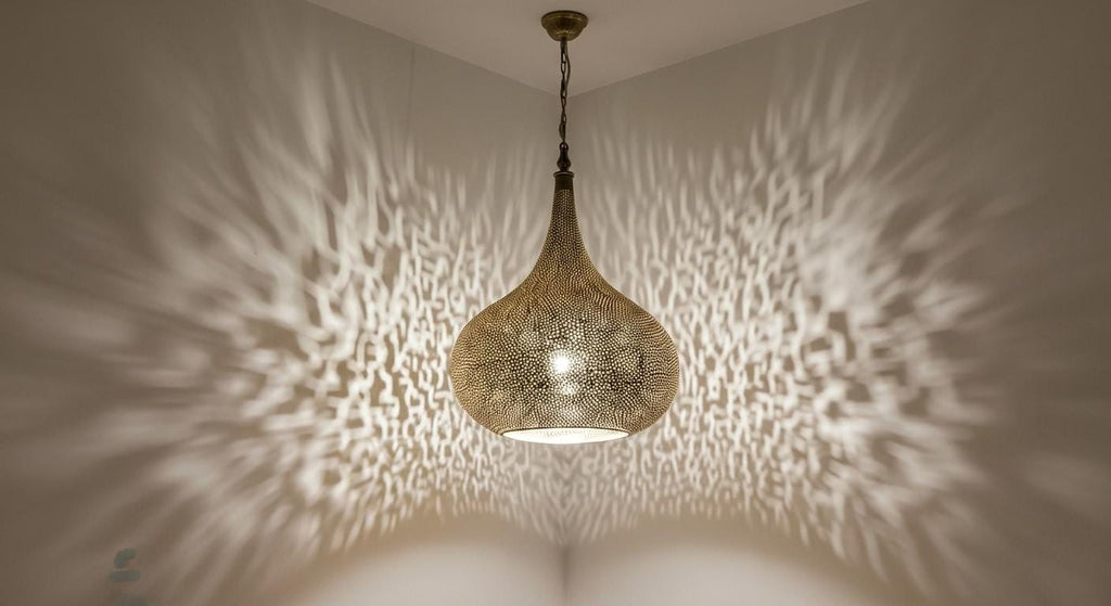 Moroccan Brass Pendant Light , Moroccan Light Fixtures , Simple Moroccan Hanging Lamp ,Moroccan handmade design , Moroccan Chandelier