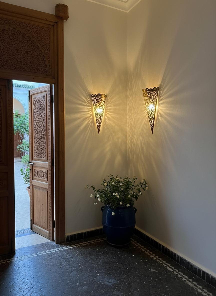 Moroccan Brass Wall Sconces ,Handmade Moroccan Brass Wall Sconce ,lampshade wall light, Brass wall lamp ,Art Decor Light Wall Sconce
