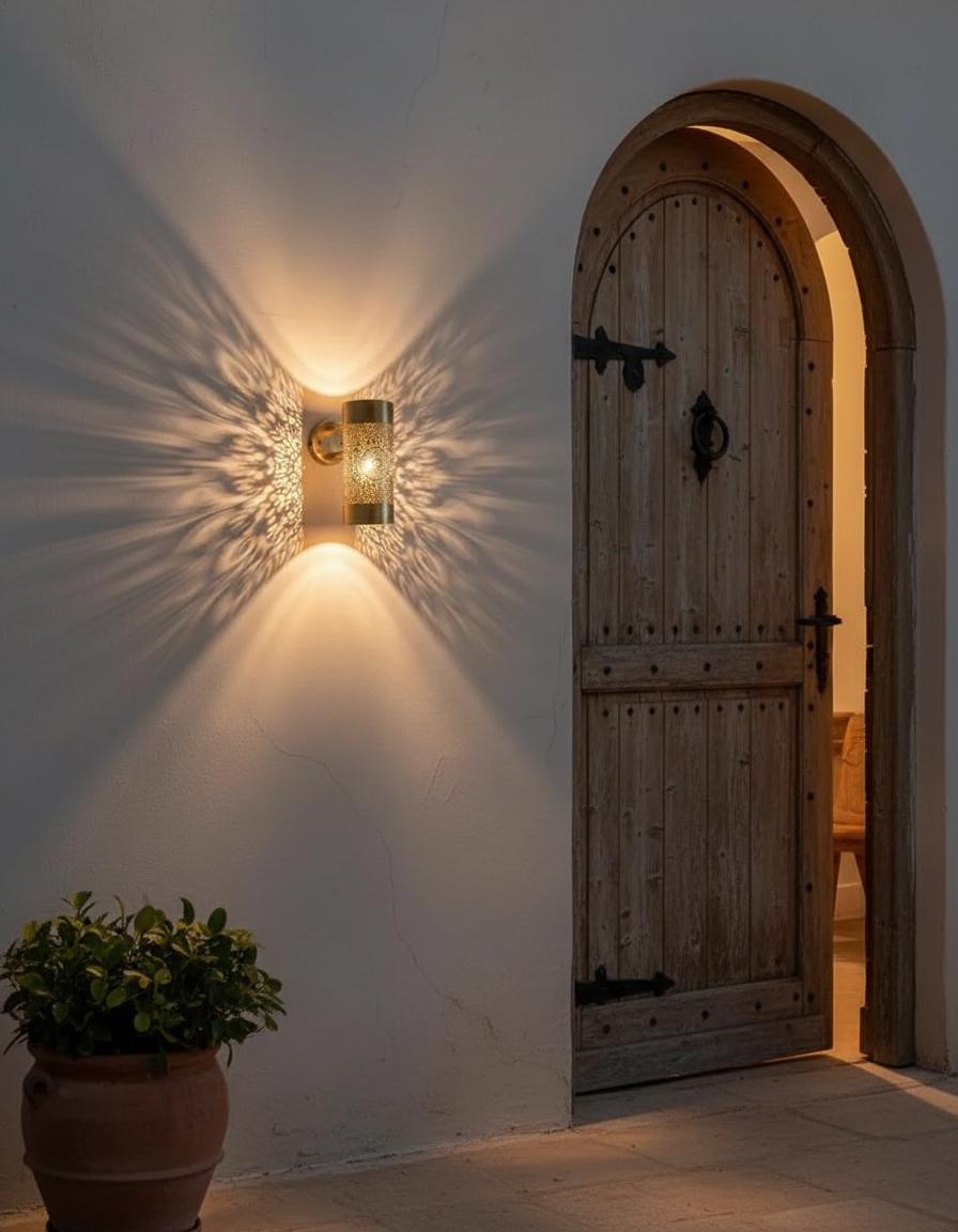 Handcrafted Moroccan Brass Sconce , Engraved Brass Moroccan , Handmad wall Light Fixture ,Brass Wall decor lamp,Wall Lighting Decor
