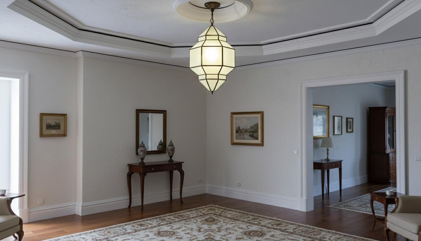 Handmade Moroccan Milk Glass Pendant Light: Bronze Brass Chandelier