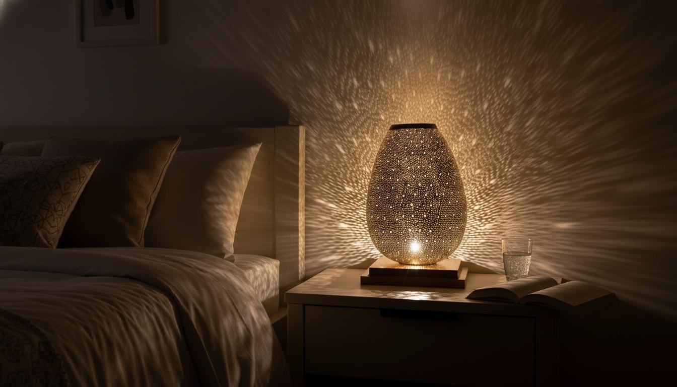 Handmade Moroccan Brass Table Lamp, Art Deco Night Light ,Moroccan table lamp in brass ,Moroccan Floor Lamp , Boho Bedroom Night Light