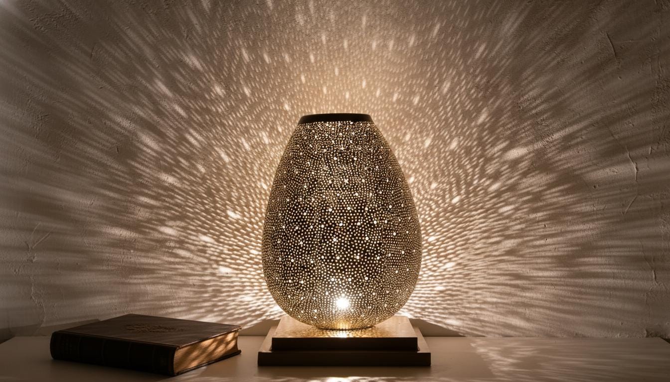 Handmade Moroccan Brass Table Lamp, Art Deco Night Light ,Moroccan table lamp in brass ,Moroccan Floor Lamp , Boho Bedroom Night Light