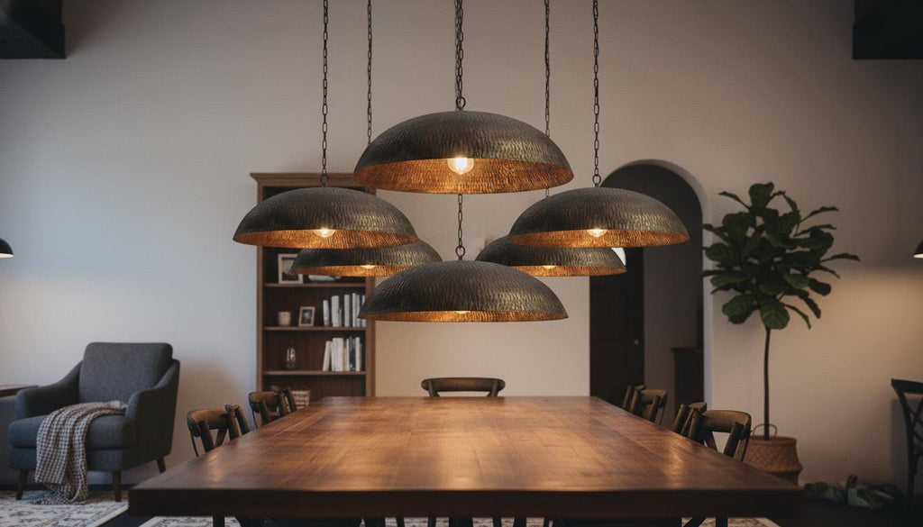Hammered Antique Brass Dome Light Fixture , Brass Oxide Ceiling Lamp ,Handcrafted Ceiling Lamp | Moroccan Lighting Fixture | Hanging Lamp