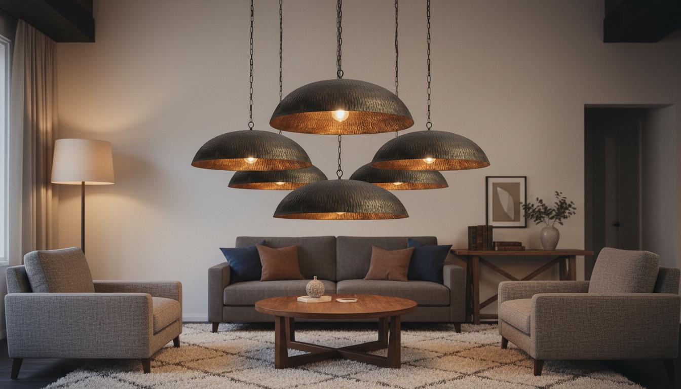 Hammered Antique Brass Dome Light Fixture , Brass Oxide Ceiling Lamp ,Handcrafted Ceiling Lamp | Moroccan Lighting Fixture | Hanging Lamp