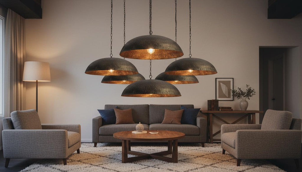 Hammered Antique Brass Dome Light Fixture , Brass Oxide Ceiling Lamp ,Handcrafted Ceiling Lamp | Moroccan Lighting Fixture | Hanging Lamp