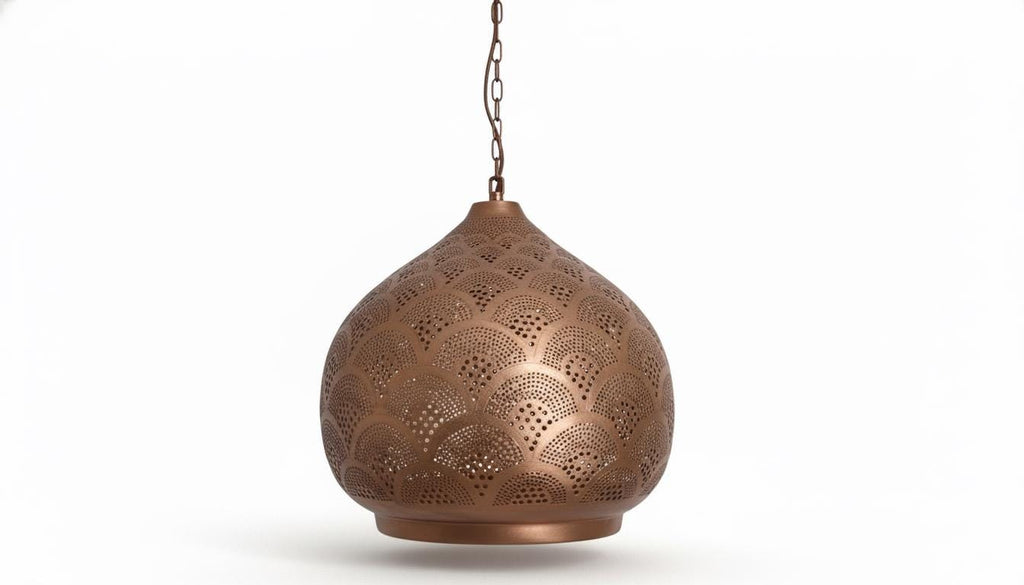 Handmade Moroccan Brass Pendant Light | Vintage Patina Green Ceiling Lamp | Boho Engraved Lantern Shade | Oriental Home Decor|Light Fixtures