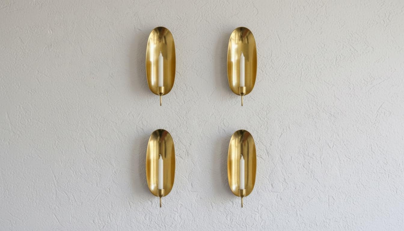Handmade Moroccan Brass Wall Sconce: Gold Leaf Accent, Boho Lighting