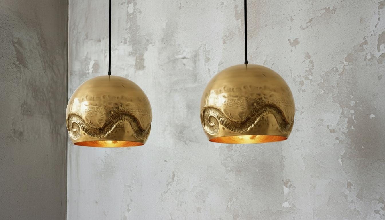 Handmade Moroccan Brass Dome Pendant – Hand Hammered Dome Lamp – Handmade Solid Brass Moroccan Ceiling Lamp, Farmhouse Lighting Fixture,