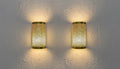 Set of 2 Moroccan Brass Wall Sconces: Handcrafted Geometric Lamps