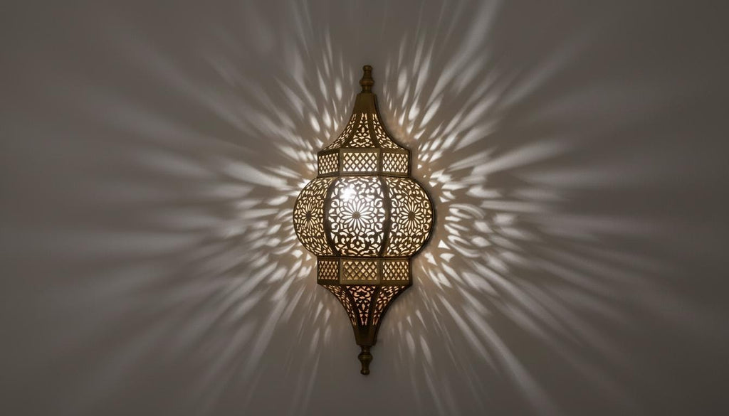 Handmade Moroccan Brass Wall Sconce Ambient Light,Arabesque Wall Light | Solid Copper Wall Scone Lamp Shade ,Moroccan Light Fixture,