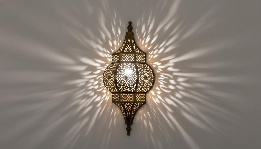 Handmade Moroccan Brass Wall Sconce Ambient Light,Arabesque Wall Light | Solid Copper Wall Scone Lamp Shade ,Moroccan Light Fixture,