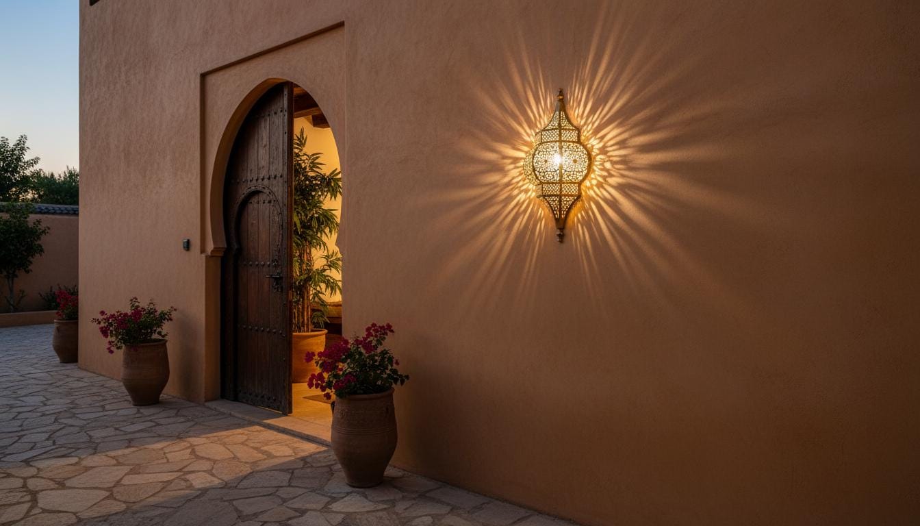 Handmade Moroccan Brass Wall Sconce Ambient Light,Arabesque Wall Light | Solid Copper Wall Scone Lamp Shade ,Moroccan Light Fixture,