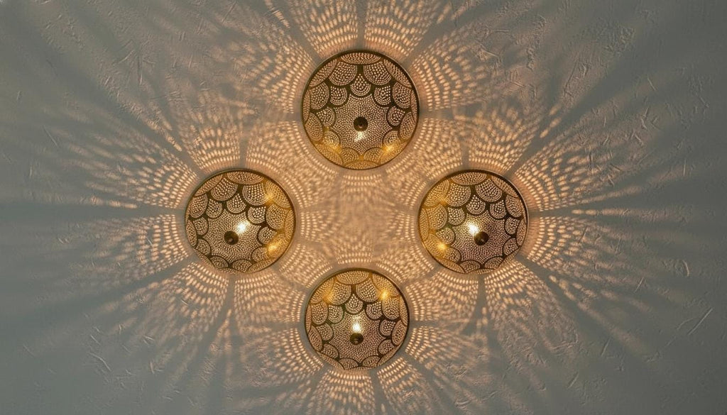 Flush Ceiling Light, Handmade Moroccan Brass Wall Sconce , Simple Moroccan Ceiling lamps, Ceiling Light Fixture , Moroccan light design