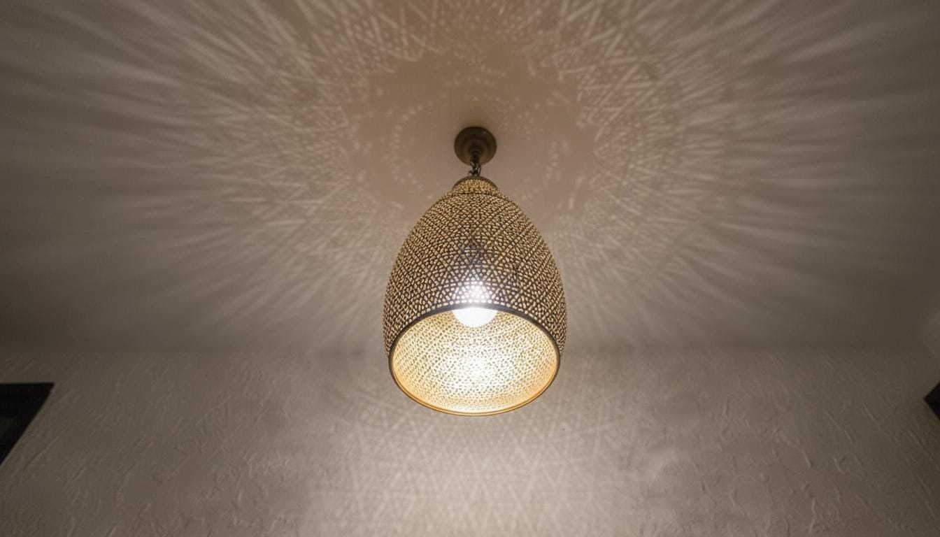 Moroccan brass ceiling lamp lighting ,Moroccan Boho Dome Pendant ,Light Fixture, Moroccan Lampshades  Decor Lighting