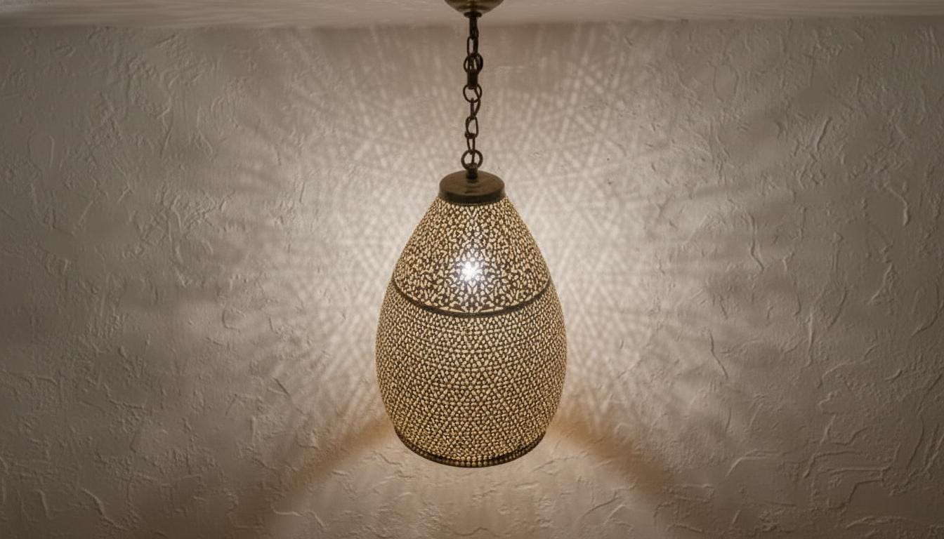 Moroccan brass ceiling lamp lighting ,Moroccan Boho Dome Pendant ,Light Fixture, Moroccan Lampshades  Decor Lighting