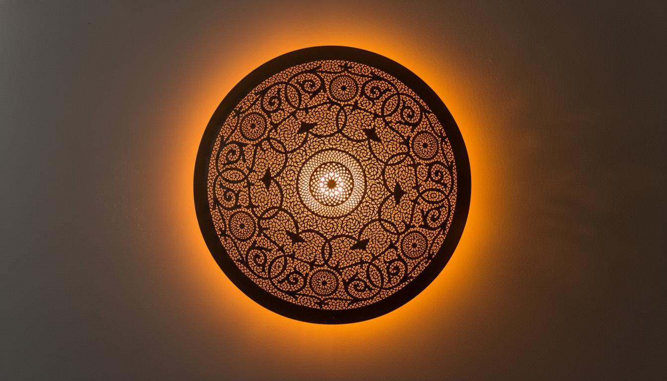Handmade Wall Light Moroccan Wall Sconce - Handmade Brass Light - Geometric Pattern – Home Decor Lighting -Wall Lamp Shade,Boho Lighting