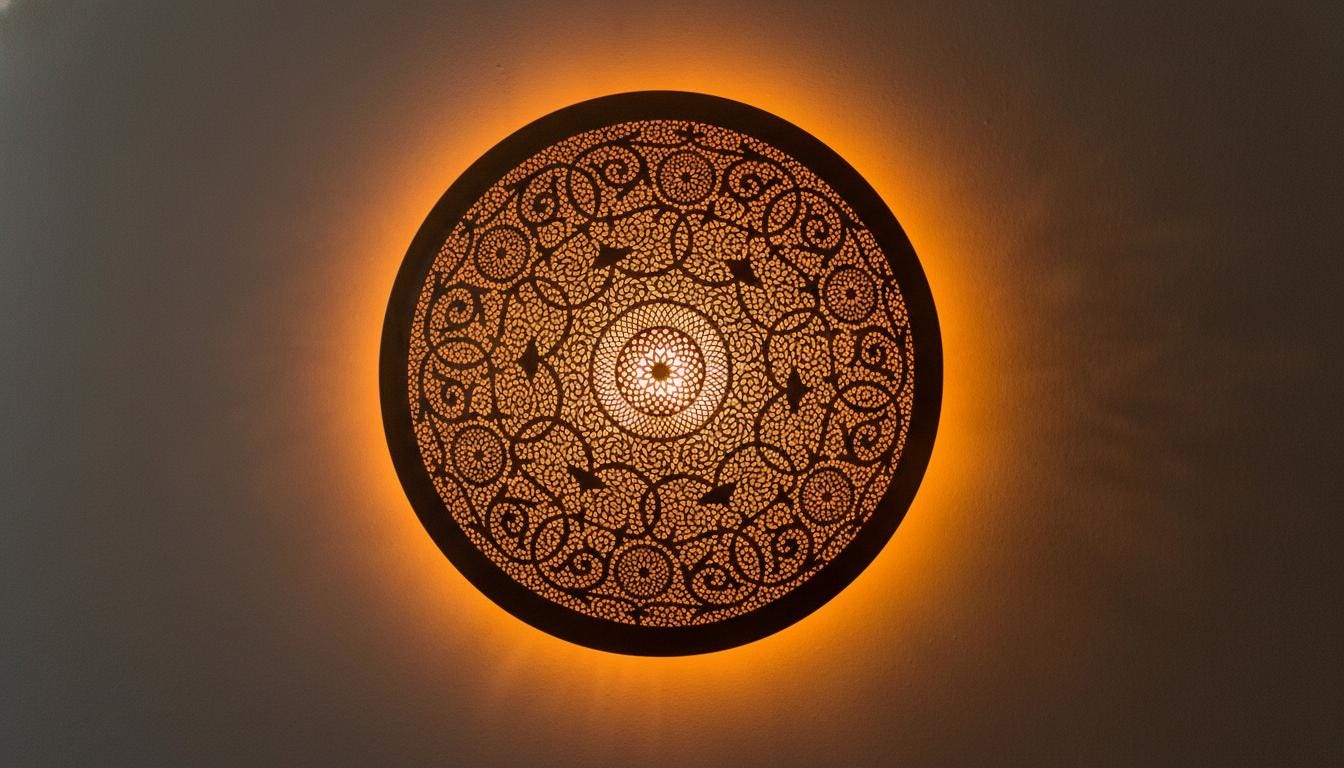 Handmade Wall Light Moroccan Wall Sconce - Handmade Brass Light - Geometric Pattern – Home Decor Lighting -Wall Lamp Shade,Boho Lighting