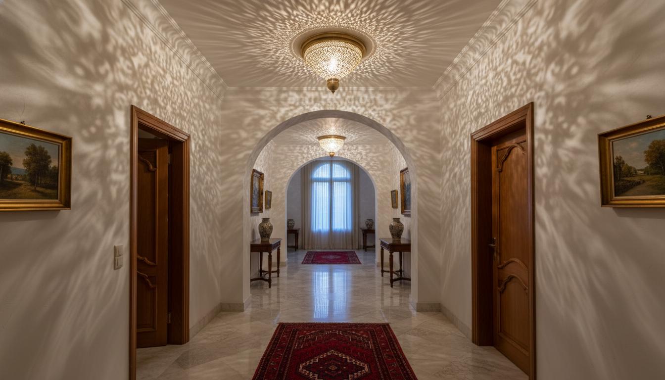 Handmade Moroccan Brass Wall Sconce –Simple Moroccan Ceiling lamps, Engraved Flush Mount Light –Handmade Light Fixtures, Moorish Wall Sconce