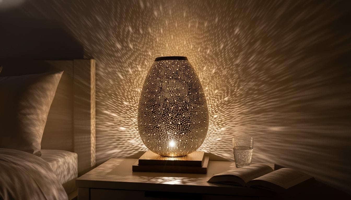 Handmade Moroccan Brass Table Lamp, Art Deco Night Light ,Moroccan table lamp in brass ,Moroccan Floor Lamp , Boho Bedroom Night Light