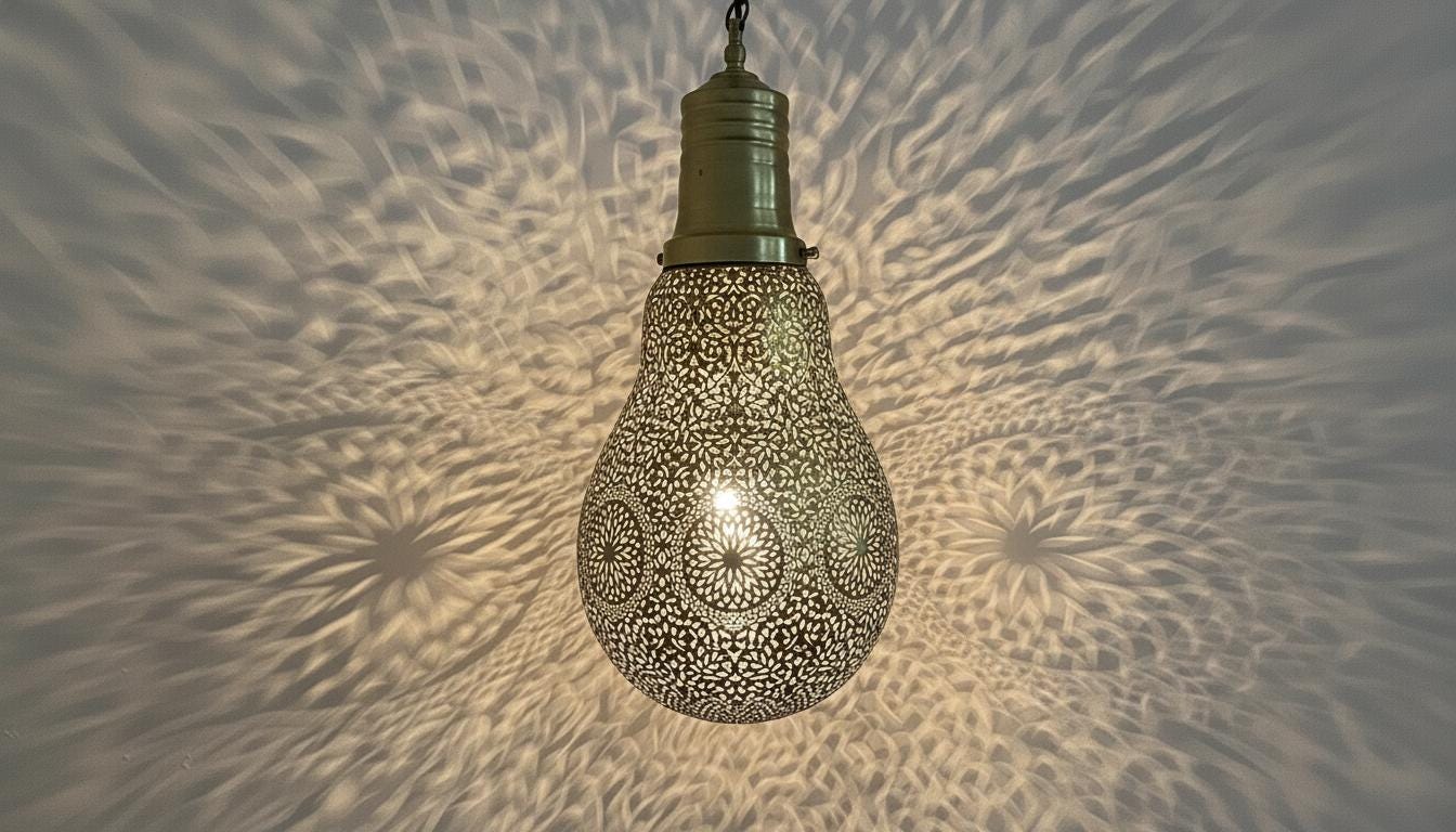 Moroccan Brass Pendant Light, Handmade Home Decor Lighting