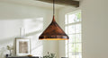 Aged Copper Cone Pendant, Handmade Brass Hanging Lamp, Rustic Industrial Light Fixture, Modern Rustic Home Handmade Vintage Ceiling Fixture, Handmade Copper Patina Lamp,Hammered Copper Pendant Light – Solid Copper Dome Ceiling Lamp Kitchen Island