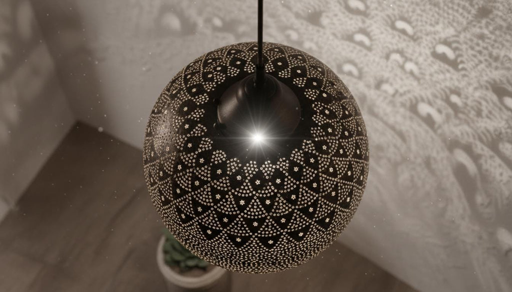 Handmade Moroccan Brass Lamp - Hammered Lampshade -Hanging Lamp Moroccan Ceiling Lamp, Handmade Chandelier,Brass Lamp,Morocco Brass lantern