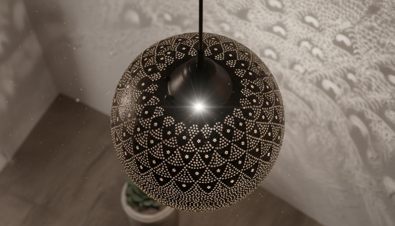 Handmade Moroccan Brass Lamp - Hammered Lampshade -Hanging Lamp Moroccan Ceiling Lamp, Handmade Chandelier,Brass Lamp,Morocco Brass lantern