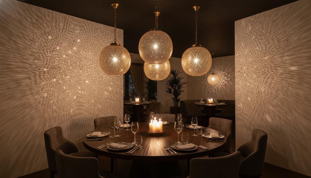 Handmade Moroccan Brass Pendant Light – Boho Hanging Lamp