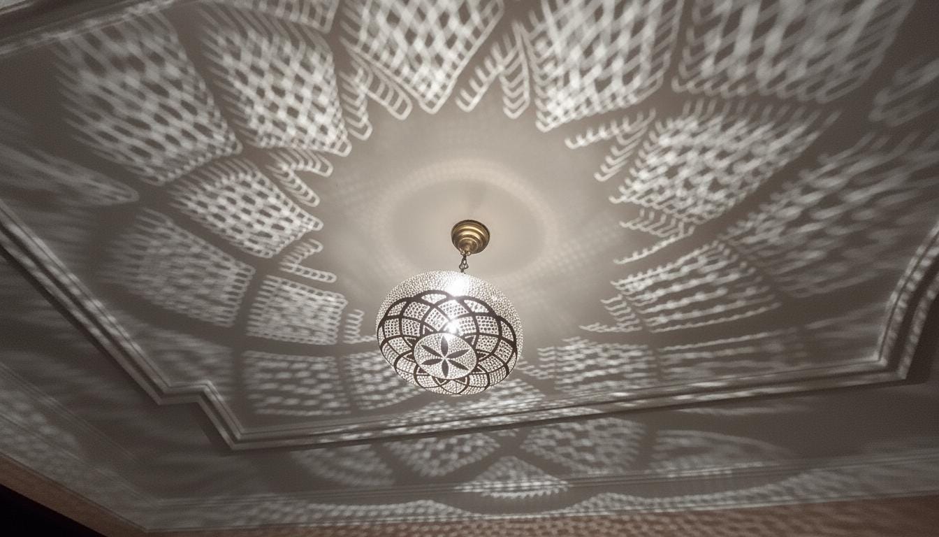 Moroccan Brass Pendant – Handmade Brass Hanging Lamp, Boho Ceiling Light Fixture, Artisan Moroccan Chandelier, Vintage Brass Home Decor