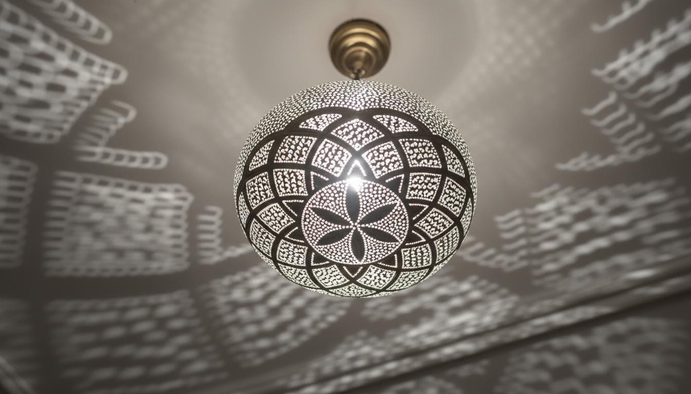Moroccan Brass Pendant – Handmade Brass Hanging Lamp, Boho Ceiling Light Fixture, Artisan Moroccan Chandelier, Vintage Brass Home Decor