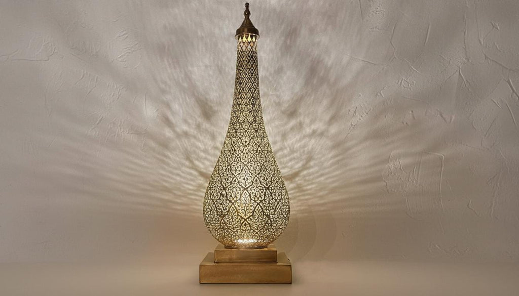 Handmade Brass Moroccan Floor Lamp , Handmade Moroccan Brass Lamp , Boho Ambient Lighting ,Decor Light Fixture