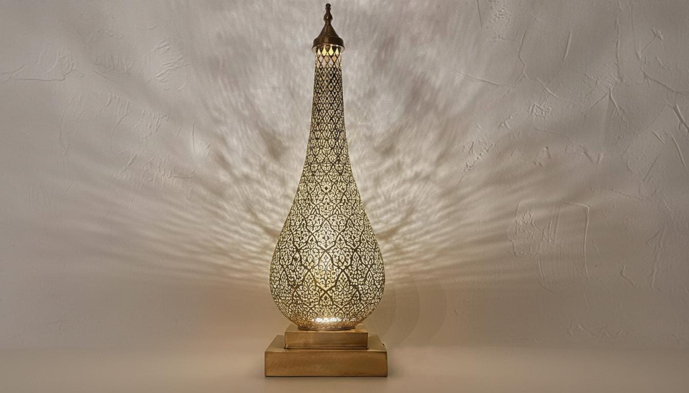 Handmade Brass Moroccan Floor Lamp , Handmade Moroccan Brass Lamp , Boho Ambient Lighting ,Decor Light Fixture