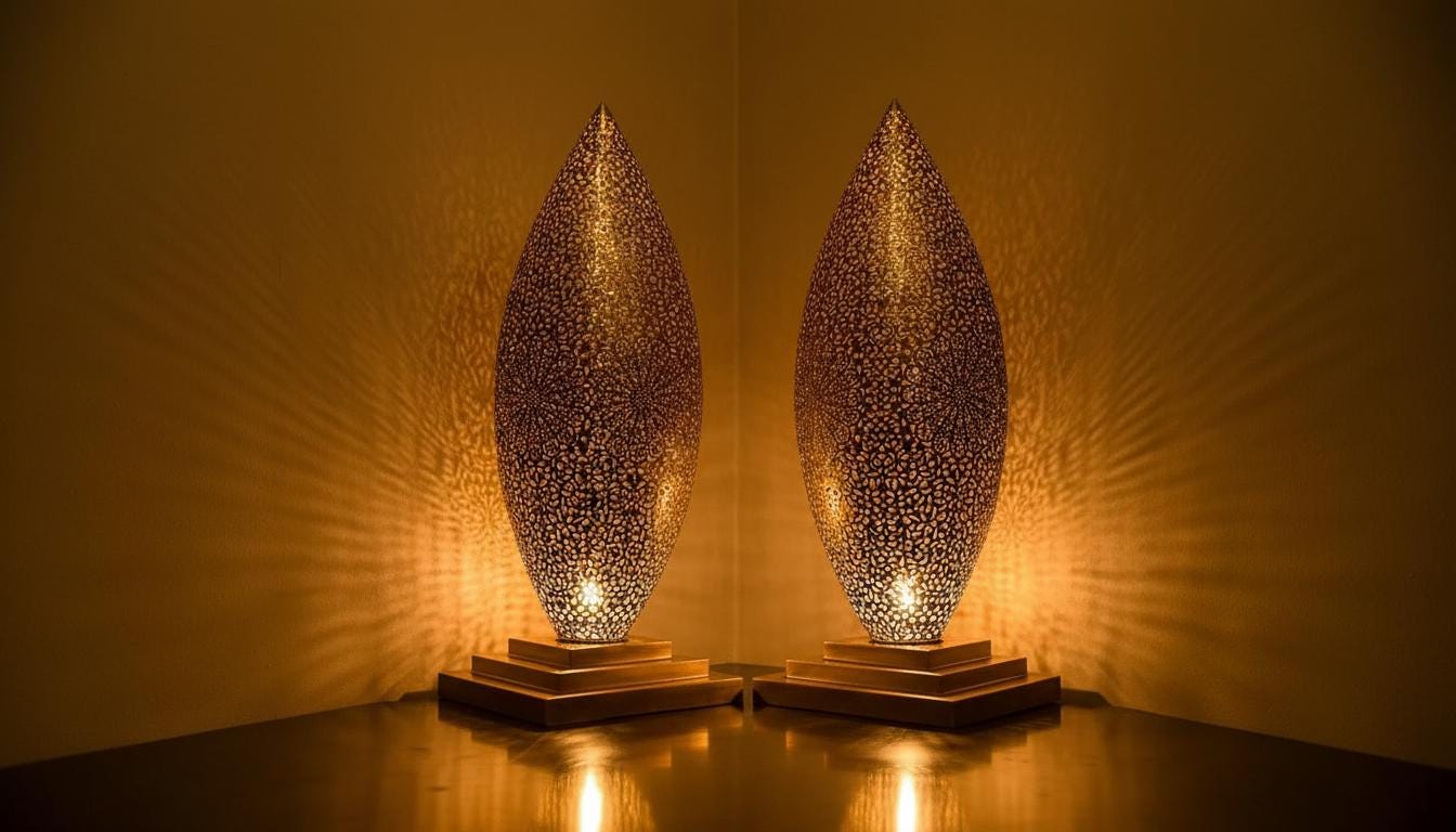 Handmade Moroccan Floor Lamp – Brass Pierced Light – Elegant Teardrop Shape – Handmade Moroccan Lighting – Boho Decor Light Fixture