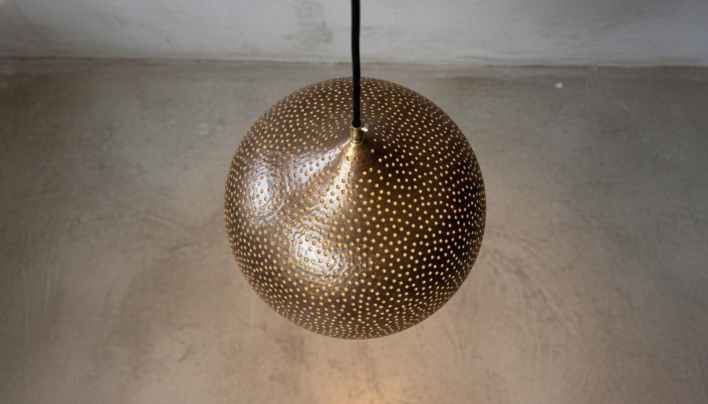 Hammered Copper Dome Pendant Light,  Moroccan  Kitchen Lighting , Hand-Forged Swirl Design , Rustic Farmhouse  ,Green Patina Brass