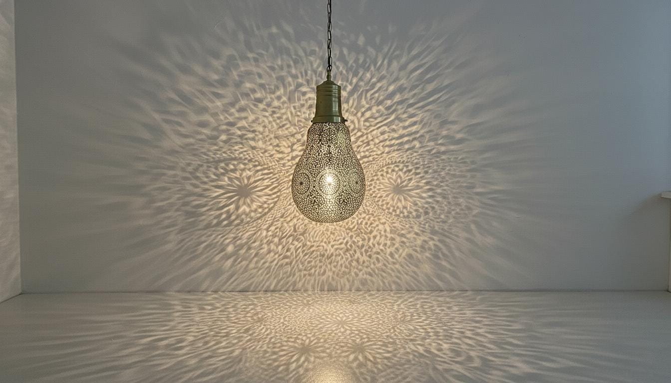Moroccan Brass Pendant Light, Handmade Home Decor Lighting