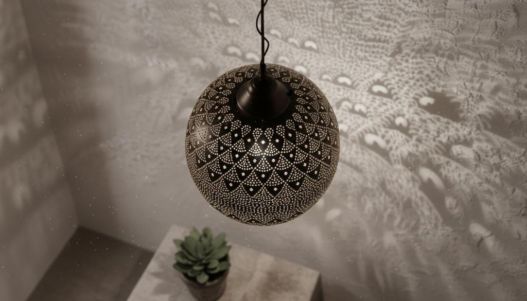 Handmade Moroccan Brass Lamp - Hammered Lampshade -Hanging Lamp Moroccan Ceiling Lamp, Handmade Chandelier,Brass Lamp,Morocco Brass lantern