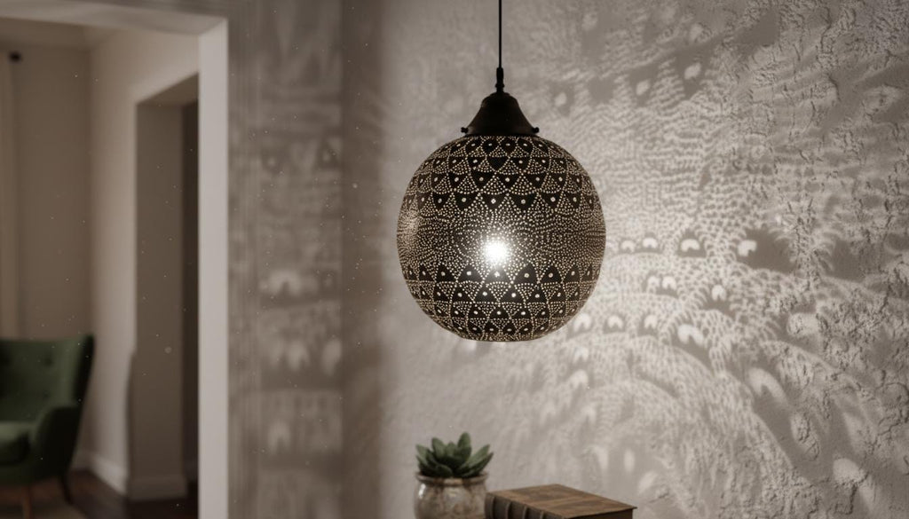 Handmade Moroccan Brass Lamp - Hammered Lampshade -Hanging Lamp Moroccan Ceiling Lamp, Handmade Chandelier,Brass Lamp,Morocco Brass lantern