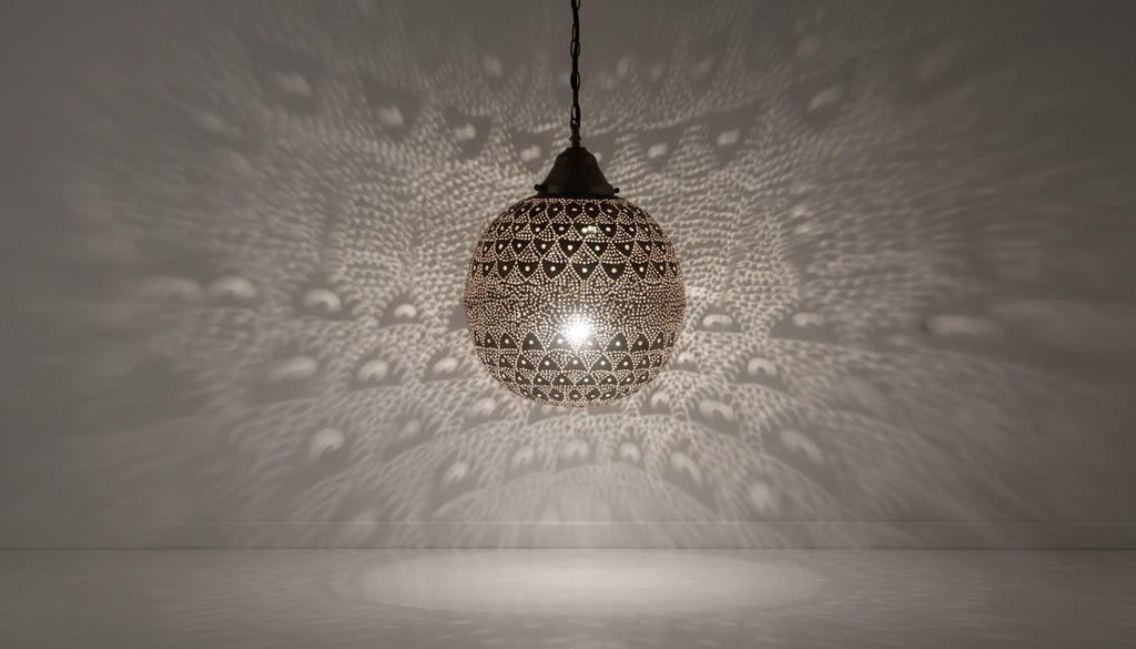 Handmade Moroccan Brass Lamp - Hammered Lampshade -Hanging Lamp Moroccan Ceiling Lamp, Handmade Chandelier,Brass Lamp,Morocco Brass lantern
