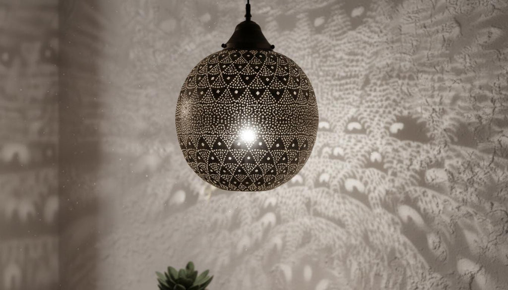 Handmade Moroccan Brass Lamp - Hammered Lampshade -Hanging Lamp Moroccan Ceiling Lamp, Handmade Chandelier,Brass Lamp,Morocco Brass lantern