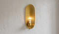 Handmade Moroccan Brass Wall Sconce , Moroccan Brass Candle , Gold Leaf Accent ,Round or Oval Gold Leaf Wall Light  Moroccan Boho Lighting