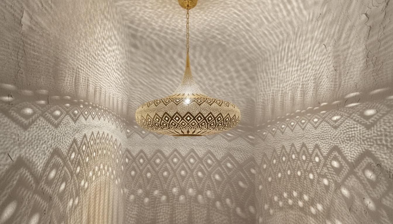Brass Handmade Moroccan Pendant Light,Moroccan Metal Lamp , Boho Lighting ,Lampshades Lighting New Home Decor Lighting,Decorative Chandelier