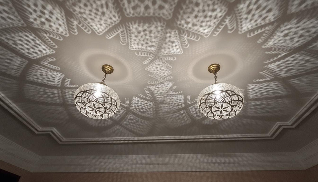 Moroccan Brass Pendant – Handmade Brass Hanging Lamp, Boho Ceiling Light Fixture, Artisan Moroccan Chandelier, Vintage Brass Home Decor