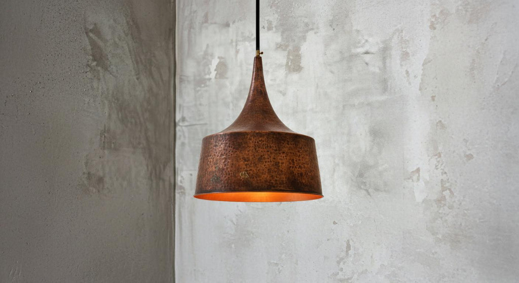 Oxidized Copper Pendant – Moroccan Ceiling Dome Lighting– Handcrafted Dome Ceiling Fixture for Rustic Farmhouse Kitchen Island–Dome Lamp