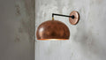 Handmade Brass Dome Light – Moroccan Hammered Wall Lamp, Artisan Brass Sconce for Hallway, Bedroom, Living Room Décor – Boho Wall Lighting