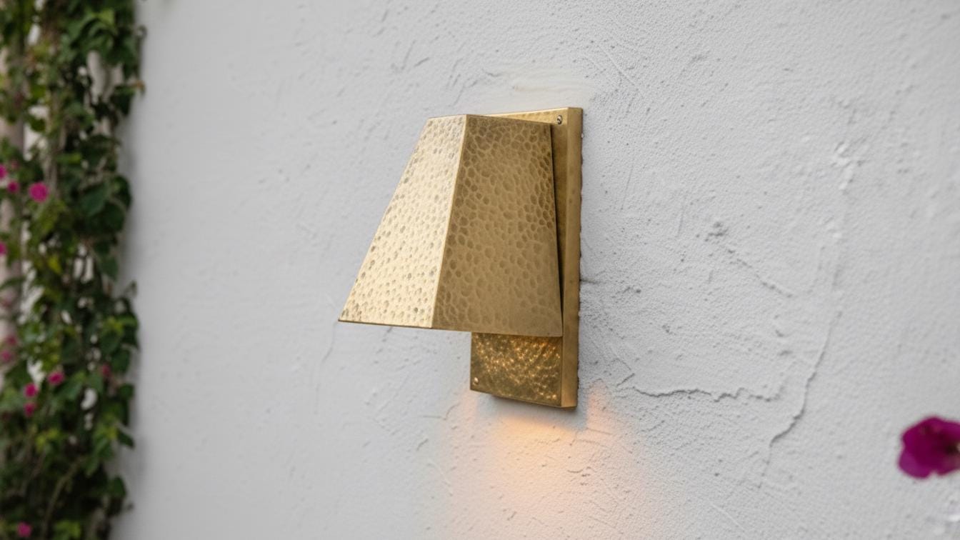 Handmade Hammered Copper Wall Sconce, Moroccan Boho Lighting