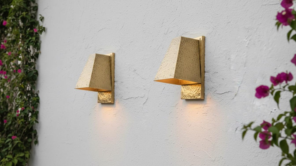 Handmade Hammered Copper Wall Sconce, Moroccan Boho Lighting